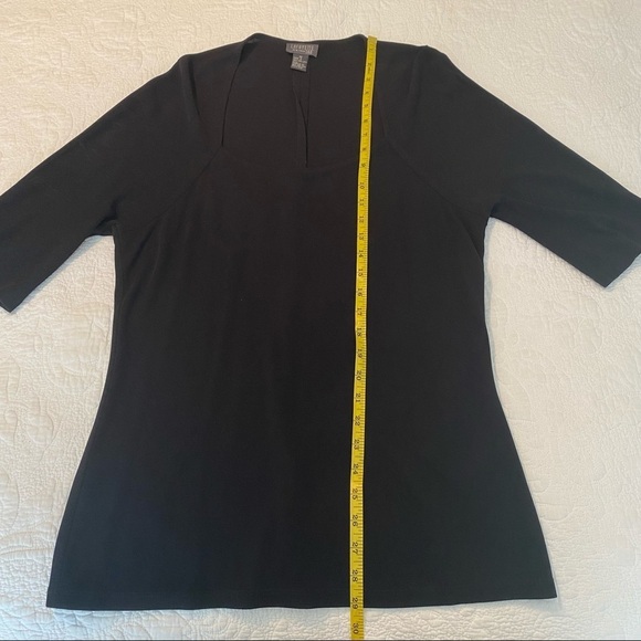 Lafayette 148 Knit 3/4 Sleeve Black Top - 10 - Picture 8 of 9